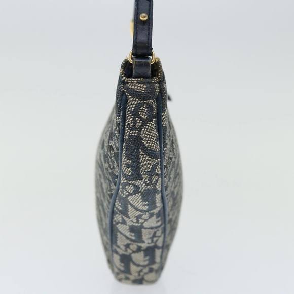Christian Dior Trotter Canvas Saddle Pouch Accessory Pouch Navy Auth yk10980 - Picture 4 of 16
